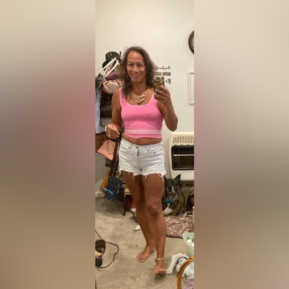 NUX Pink Ribbed Tank Top - Picture 5 of 5